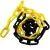 Corrente plástica preto/amarelo elo 60mm Corrente plástica preto/amarelo elo 60mm