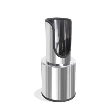 Suporte de chão para extintor P4/P6 em aço inox polido Suporte de chão para extintor P4/P6 em aço inox polido